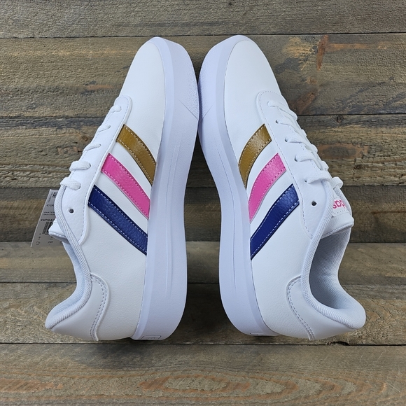 adidas Court Women's Platform Shoes Sneakers Skater Style Casual Trendy - Picture 7 of 11